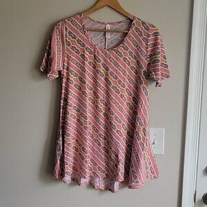 EUC LuLaRoe Perfect Swing Tee in Vintage Wash